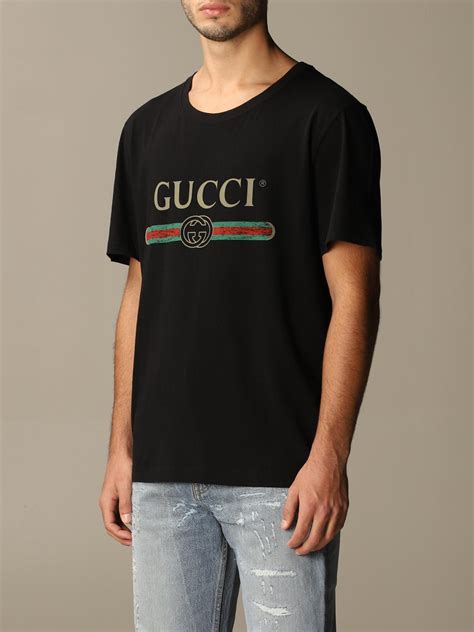 gucci vintage logo t shirt black|second hand gucci t shirts.